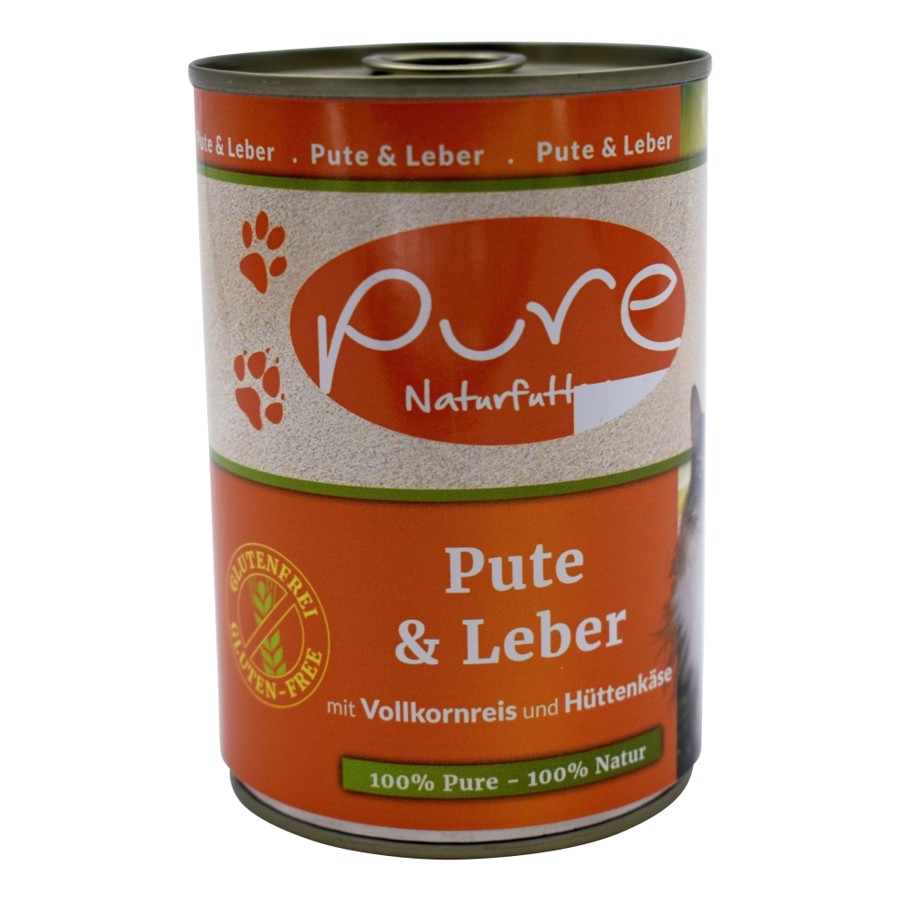 Pure Natural Food,Pure Cat Indyk+Leb Glufr 400gd