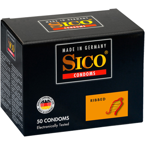 Prezerwatywy Z Wypustkami Sico Ribbed - 50 Szt