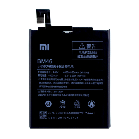 Xiaomi Bateria Litowo-Jonowa Bm46 Czerwonymi Note 3 4050mah
