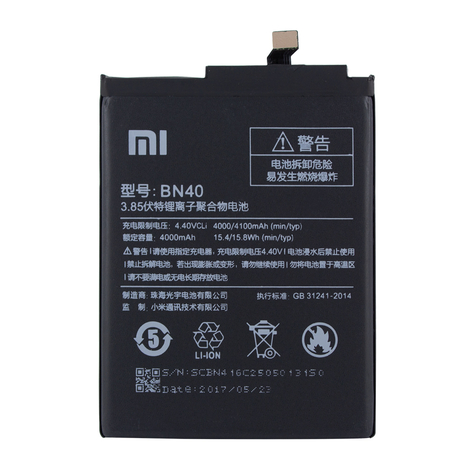 Xiaomi Bateria Litowo-Jonowa Bn40 Xiaomi Czerwonymi 4 Prime/Pro 4000mah