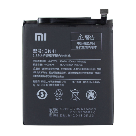 Xiaomi Bateria Litowo-Jonowa Bn41 Xiaomi Czerwonymi Note 4 4000mah