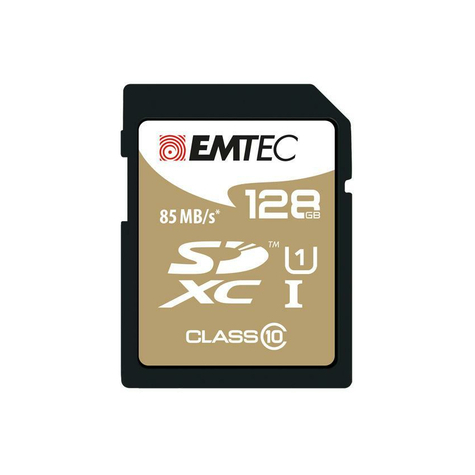 Sdxc 128gb Emtec Cl10 Gold+ Uhs-I 85mb/S Blister