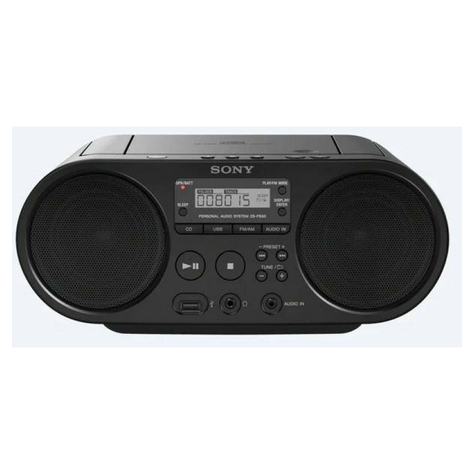 Sony Zs-Ps50b Boombox Cd/Radio, Czarny