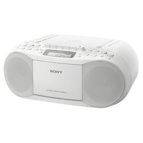 Sony Cfd-S70w Radiowy Magnetofon Cd/Kasetowy, Biały