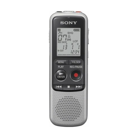 sony icd-bx140 4gb digitaler mono voice recorder grau