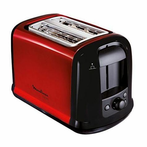 Moulinex Lt261d Toaster Subito Stainless Steel Metallic Red/Black