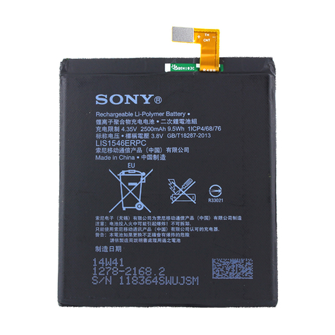 Sony Lis1546erpc Xperia C3, C3 Dual, T3 Lte 2500mah Bateria Li-Polimerowa