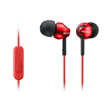Słuchawki Douszne Sony Mdr-Ex110apr, Czerwone