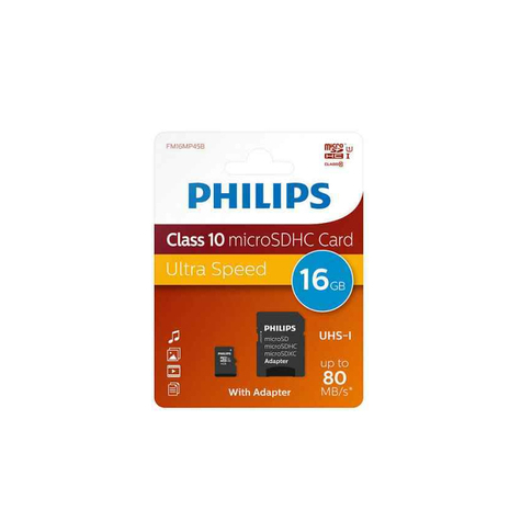Philips Microsdhc 16gb Cl10 80mb/S Uhs-I +Adapter Sprzedaż Detaliczna