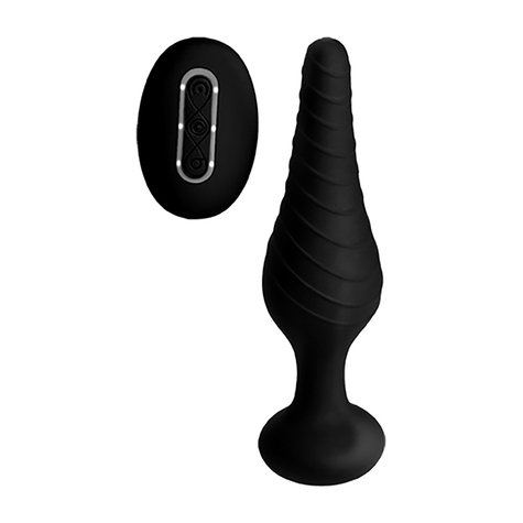 Anal Vibrators Silicone Vibrating Anal Plug With Remote Control - Black