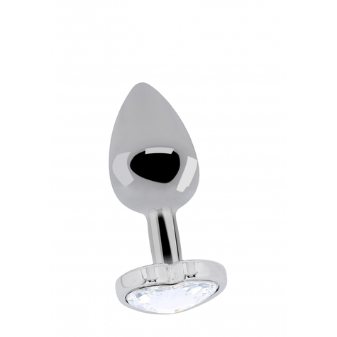 Love Heart Diamond Plug 3.15 Inch Silver
