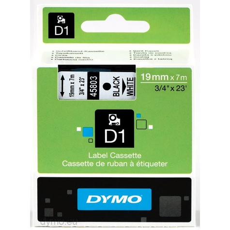 Dymo D1 - Glossy Ribbon - Black On White