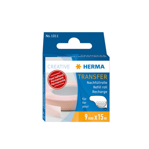 Herma Transfer Refill Roll - Firmly Adhesive - 15 M - 15 M - Beige - 9 Mm - 1 Piece(S)