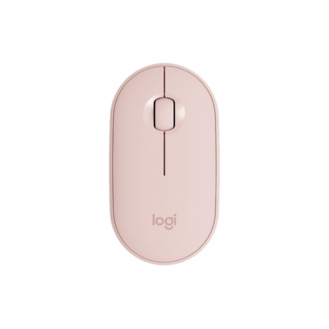 Logitech Pebble M350 - Leworęczny - Optyczny - Bezprzewodowy Rf + Bluetooth - 1000 Dpi - Różowy