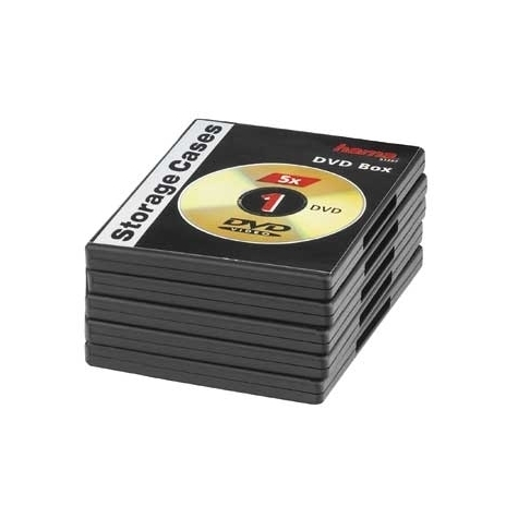 Hama Dvd Jewel Cases - Opakowanie 5 Sztuk - Czarne - 1 Płyta - Czarne