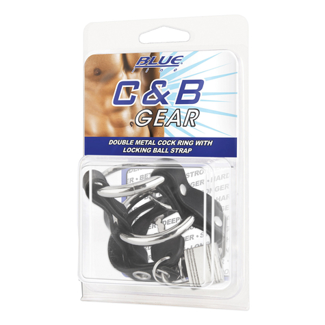 Blue Line C&B Gear Podwójny Metalowy Pierścień Na Kogucie Z Blokowanym Paskiem Na Kulkę.