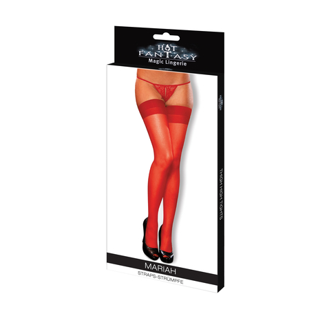 Hot Fantasy Pończochy Mariah Suspender Stockings Czerwone