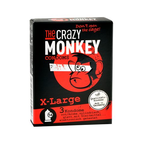 Prezerwatywy The Crazy Monkey X-Large 3 Szt.