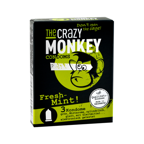 Prezerwatywy The Crazy Monkey Fresh-Mint 3 Szt.