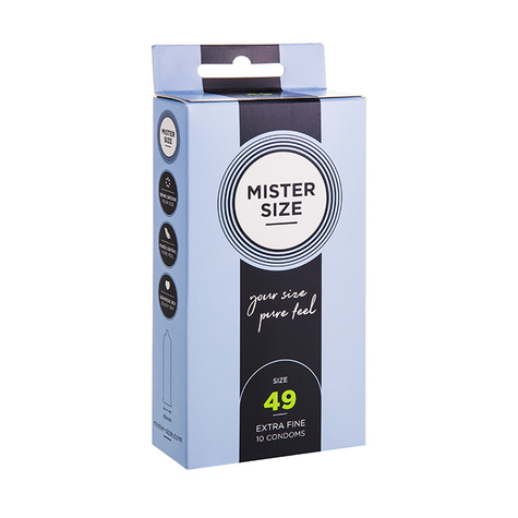 Mister Size - Pure Feel - 49 Mm - 10 Pack