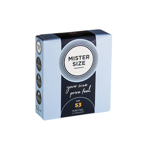 Condoms Mister Size - Pure Feel - 53 Mm - 3 Pack