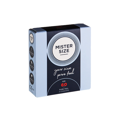 Condoms Mister Size - Pure Feel - 60 Mm - 3 Pack