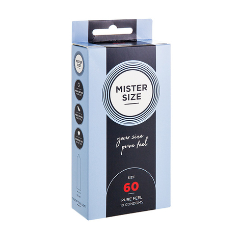 Mister Size - Pure Feel - 60 Mm - 10 Pack