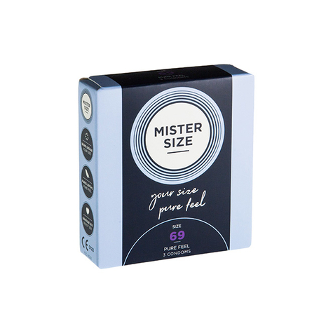 Condoms Mister Size - Pure Feel - 69 Mm - 3 Pack