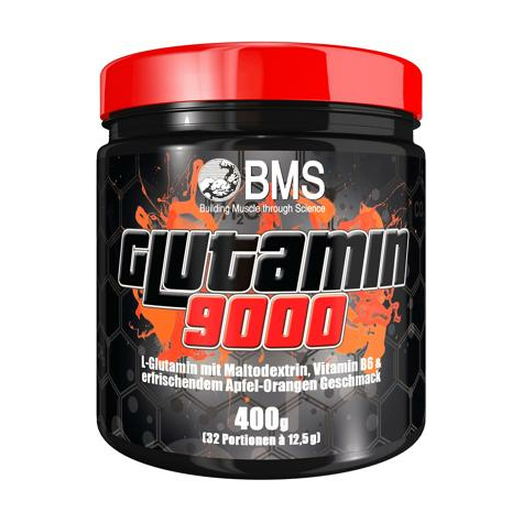 Bms Glutamine 9000, Puszka 400 G, Jabłko-Pomarańcza
