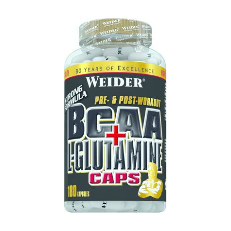 Joe Weider Bcaa + L-Glutamine Caps, 180 Kapsułek Puszka