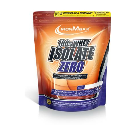 Ironmaxx 100% Whey Isolate Zero, 2000 G Bag