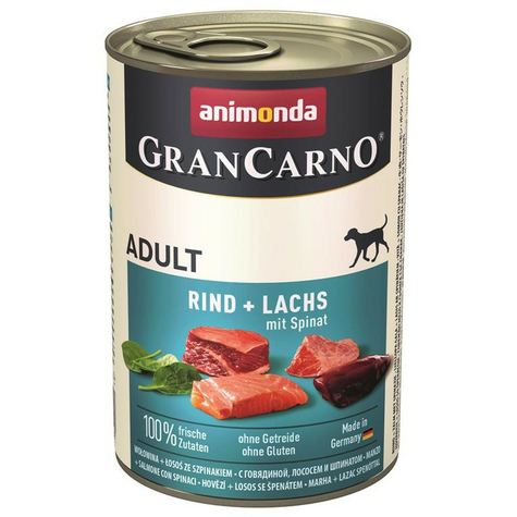 Animonda Dog Grancarno,Grancarno Ri-Salmon Spinach400gd