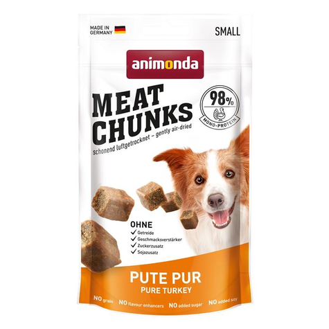 Animonda Dog Snacks, Ani.Meat Chunks Pure Indyk 60g