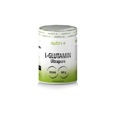 Nutri+ Vegan L-Glutamine Powder Ultrapure, 500 G Can
