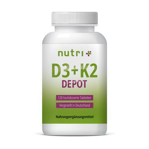 Nutri+ Vegan D3+K2 Depot Tabletki, 120 Tabletek