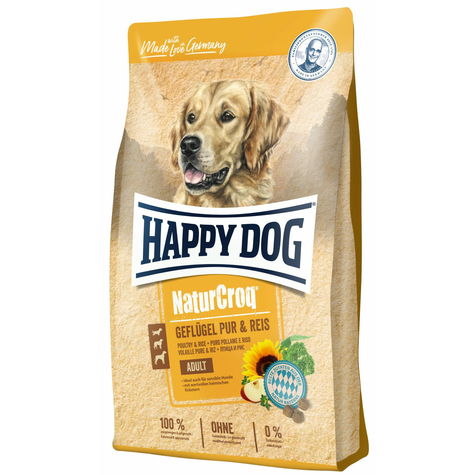 Happy Dog,Hd Naturcroq Gef Pur+Rice 15kg