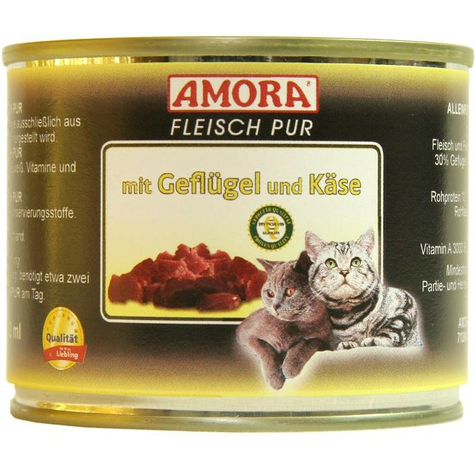Amora,Amora Cat Pur Gefl+Cheese 200gd