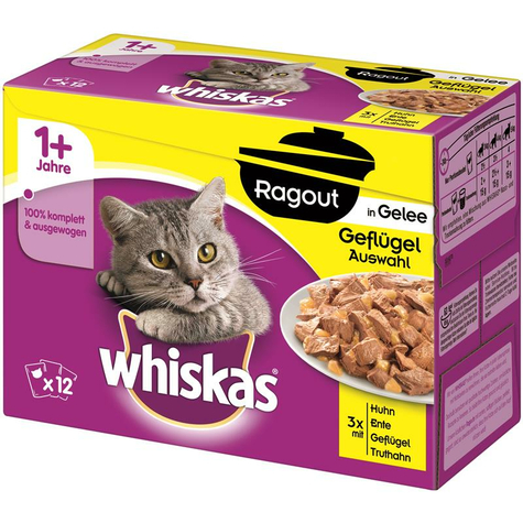Whiskas, Whi.Ragout 1+ Wylany.Out.12x85gp