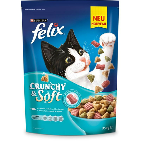 Nestle Cat,Fel.Crunchy+Soft Tuńczyk+Gem.950g
