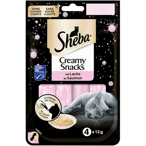 Sheba, Sheba Snack Creamy Salmon 4x12g