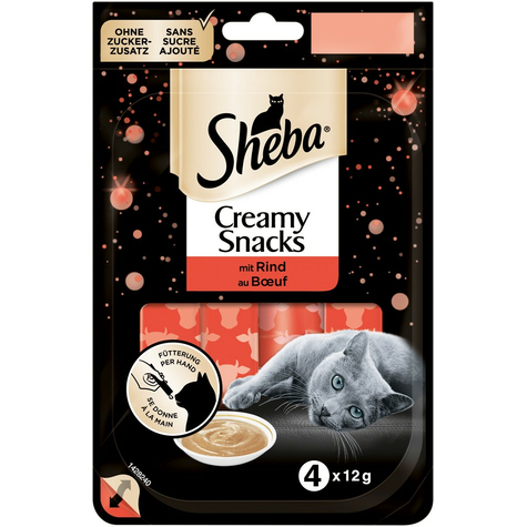 Sheba, Sheba Snack Creamy Beef 4x12g