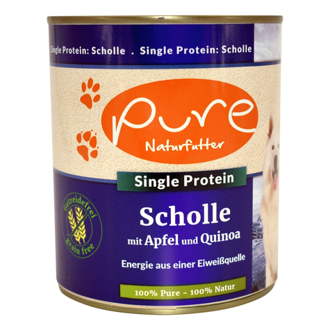 Pure Natural Food, Pure Dog Plaice Trfr 800gd