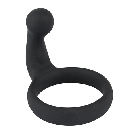 Pierścienie Na Penisa : Czarny Velvets Cock Ring With Stimulator
