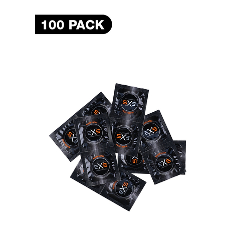 Exs Black Latex Condoms 100 Sztuk