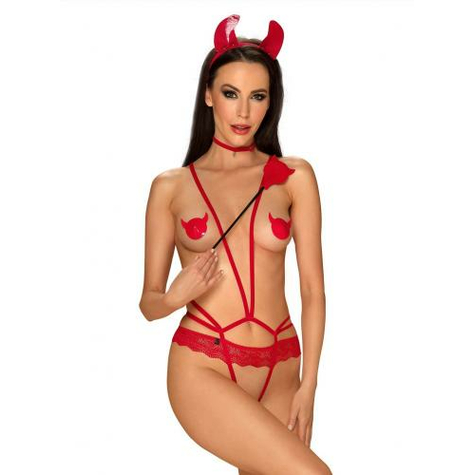 Evilia Erotic Diabolic Costume Red
