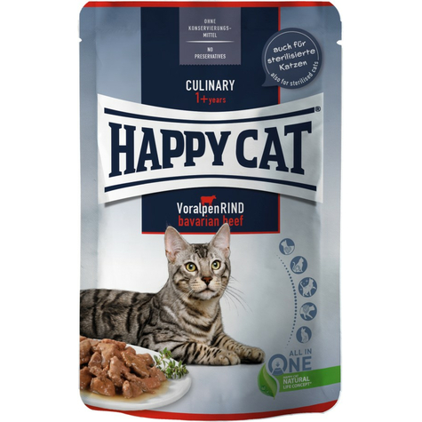 Happy Cat Pouch Culinary Prealpine Beef 85g