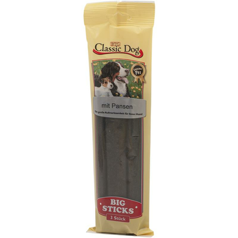 Classic Dog Snack Big Sticks With Rumen 3-Pack