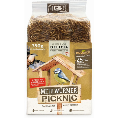 Delicia Mealworms Picnic - Vacuum Packs 0,85kg