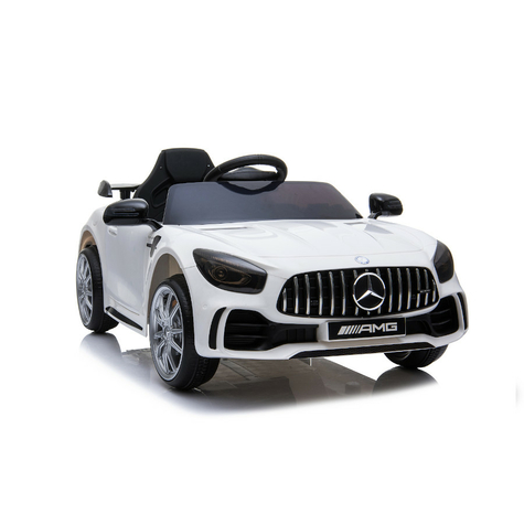 Pojazd Dla Dzieci - Samochód Elektryczny Mercedes Gt R - Licencjonowany - 12v4,5ah, 2 Silniki- 2,4ghz Pilot, Mp3, Skórzane Siedzenie+Eva-Biały