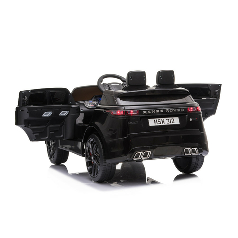 Elektryczny Samochód Dla Dzieci Range Rover Velar - Licencjonowany - Akumulator 12v7ah,2 Silniki+ 2,4ghz+Skórzane Siedzenie+Eva-Czarny
